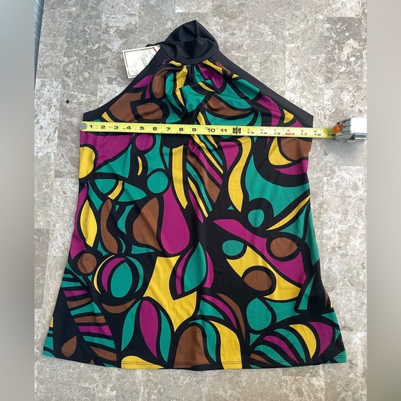 Psychedelics Jonathan Martin Black and Multicolor Scarf tunic size S NWT - Picture 5 of 15